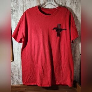 Ford Red Mustang Logo Short Sleeve Tee